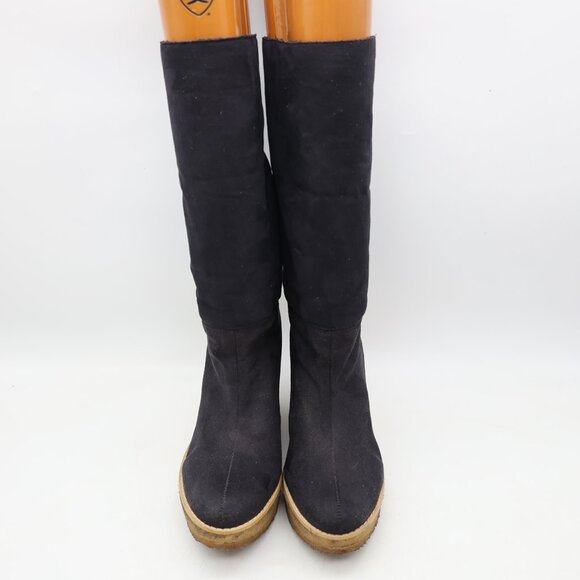 Stella McCartney Knee Wedge Boots Womens EU Size 39 Pull On Shoes - Picture 2 of 16